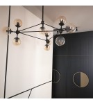 Step into Design Lampa wisząca ASTRIFERO-10 bursztynowo czarna 90cm (ST-9047-10 amber) Step into Design Lampa wisząca ASTRIFERO-10 bursztynowo czarna 90cm (ST-9047-10 amber)