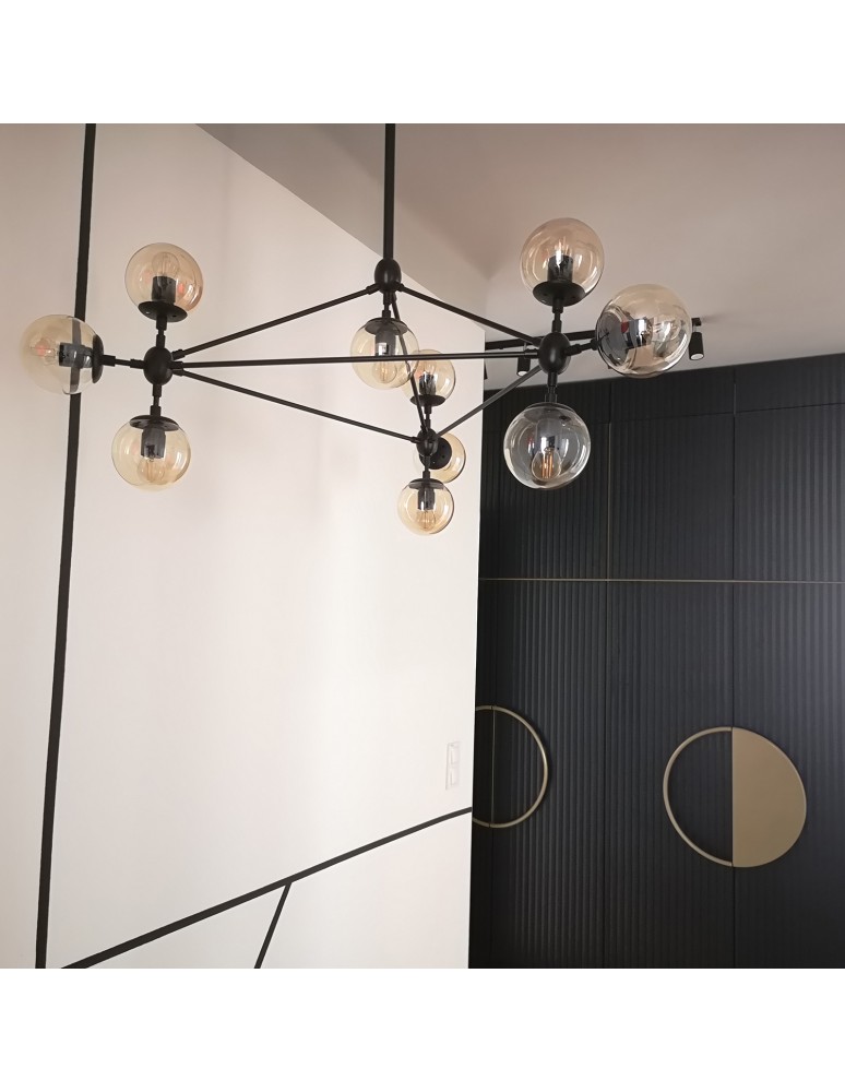 Step into Design Lampa wisząca ASTRIFERO-10 bursztynowo czarna 90cm (ST-9047-10 amber) Step into Design Lampa wisząca ASTRIFERO-10 bursztynowo czarna 90cm (ST-9047-10 amber)