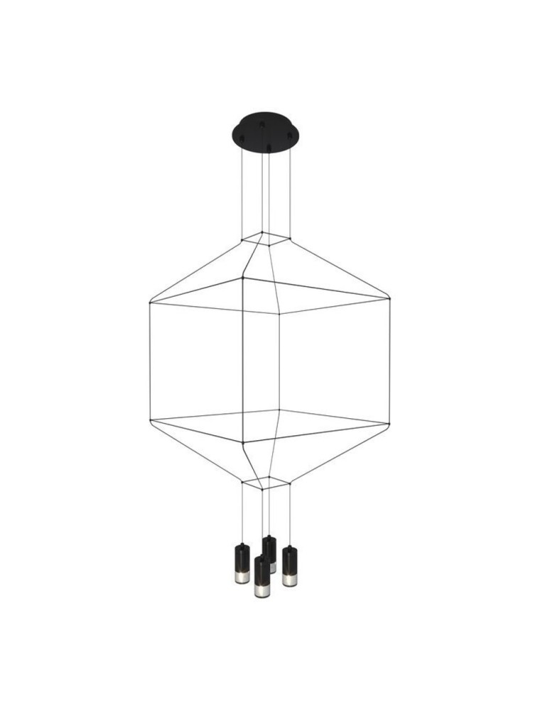 Step into Design Lampa Wisząca LINEA-4 czarna 45 cm ST-5961-4