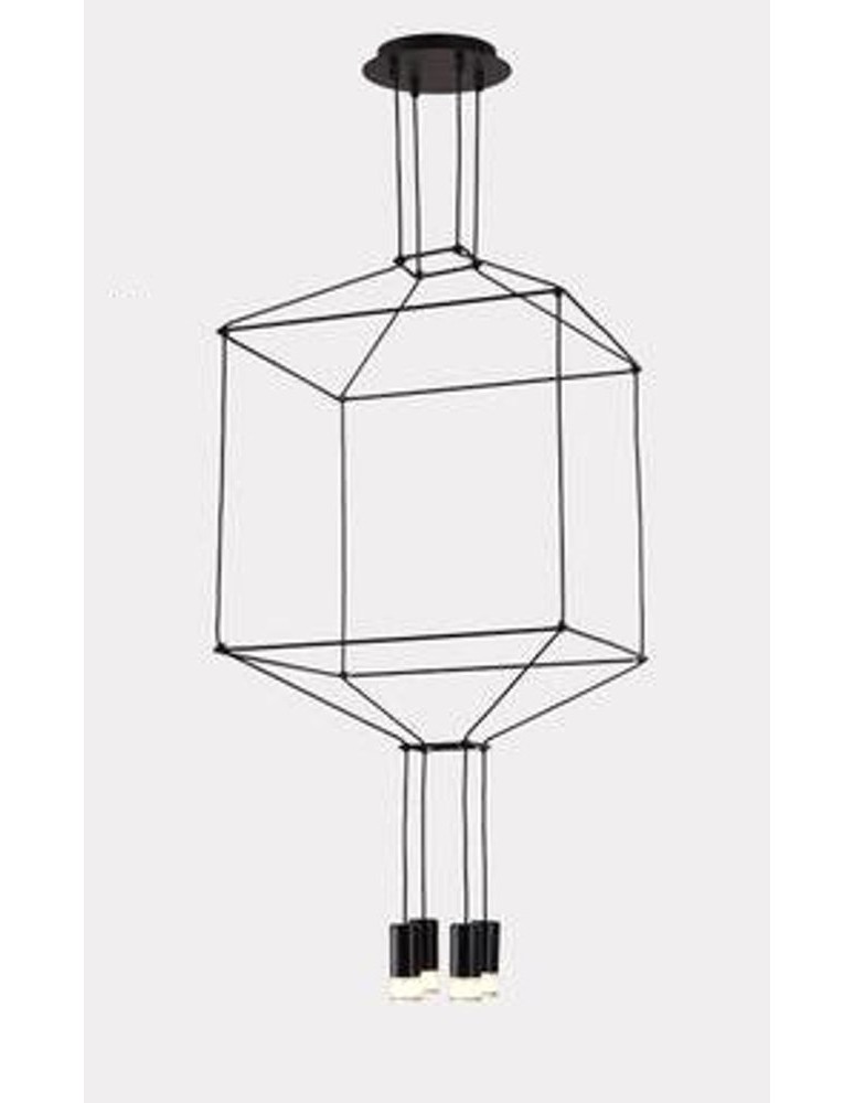 Step into Design Lampa Wisząca LINEA-4 czarna 45 cm ST-5961-4