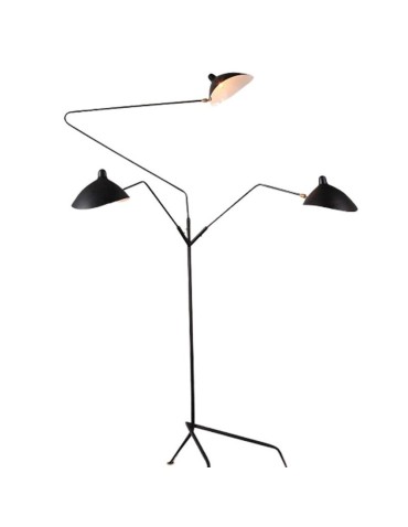 Step into Design Lampa stojąca CRANE-3F czarna 210 cm F8703
