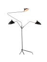 Step into Design Lampa stojąca CRANE-3F czarna 210 cm F8703