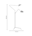 Step into Design Lampa stojąca CRANE-3F czarna 210 cm F8703 Step into Design Lampa stojąca CRANE-3F czarna 210 cm F8703