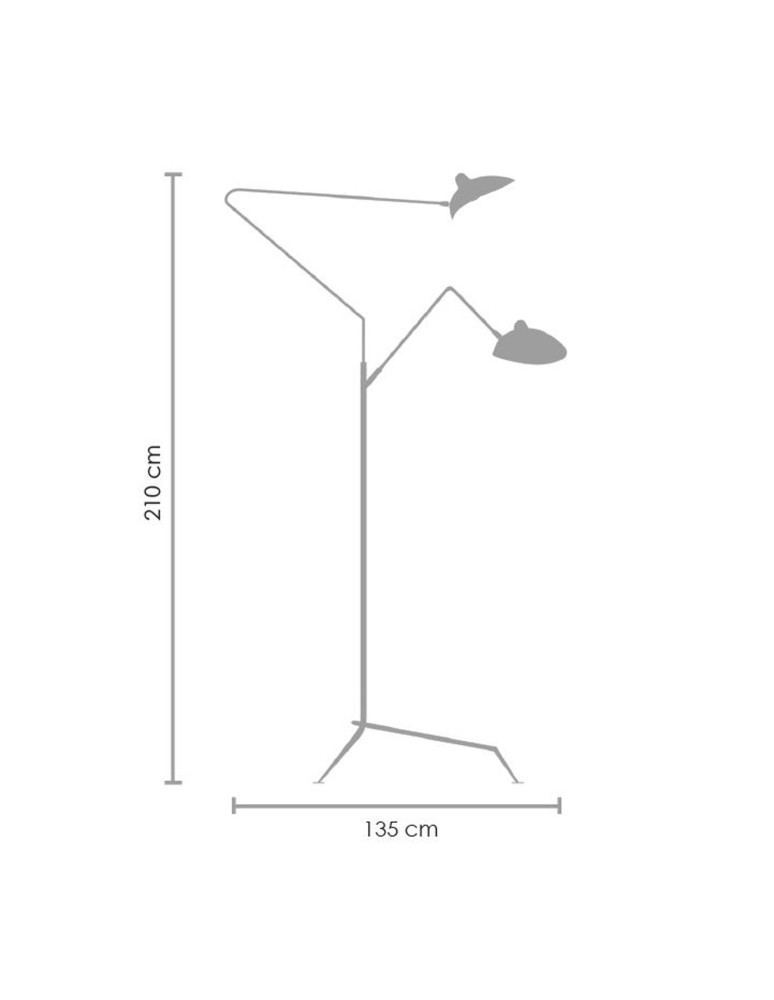 Step into Design Lampa stojąca CRANE-3F czarna 210 cm F8703 Step into Design Lampa stojąca CRANE-3F czarna 210 cm F8703