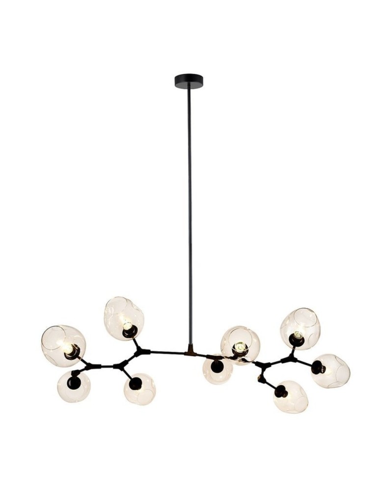 Step into Design Lampa Wisząca MODERN ORCHID-9 transparentno czarna 150 cm ST-1232-9 TRANSPARENT Step into Design Lampa Wisząca MODERN ORCHID-9 transparentno czarna 150 cm ST-1232-9 TRANSPARENT