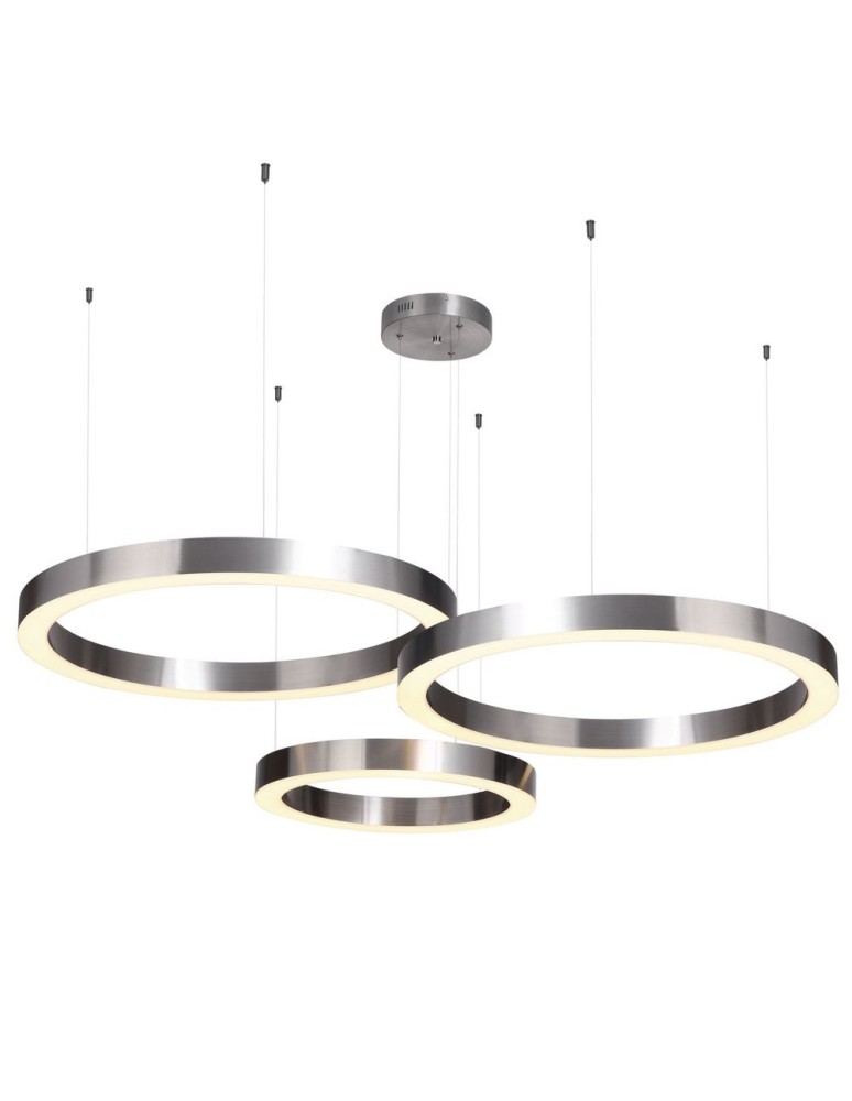 Step into Design Lampa wisząca CIRCLE 40+60+60 LED nikiel na 1 podsufitce (ST-8848-40+60+60 nickel)