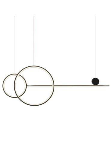 Step into Design Pendent led lamp NEW AGE Czarny 120cm