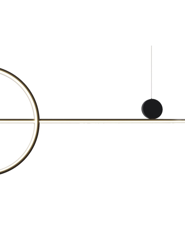 Step into Design Lampa LED Wisząca NEW AGE Czarny 120cm