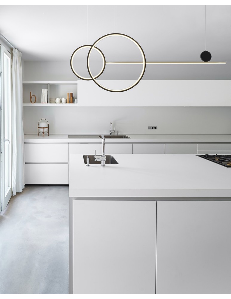 Step into Design Lampa LED Wisząca NEW AGE Czarny 120cm