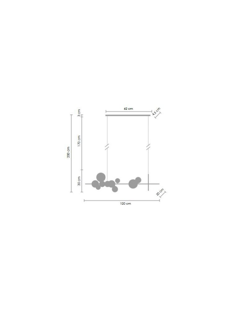 Step into Design Wisząca ORION LONG-120 Czarny 120cm  Step into Design Wisząca ORION LONG-120 Czarny 120cm