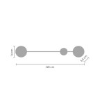 Step into Design Ścienna CLEX-2 LED Czarny Mat 120cm Step into Design Ścienna CLEX-2 LED Czarny Mat 120cm