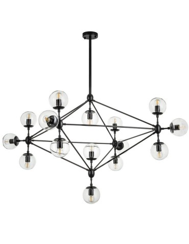 Step into Design Lampa wisząca ASTRIFERO-15 transparentno czarna 110cm (ST-9047-15 transparent)