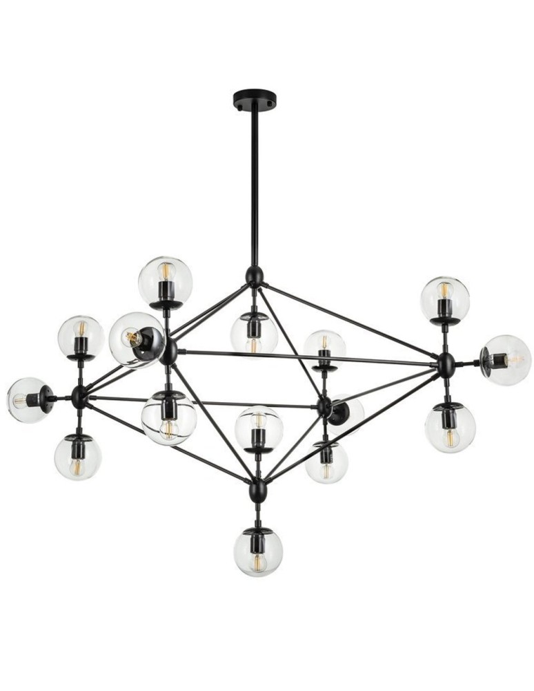 Step into Design Lampa wisząca ASTRIFERO-15 transparentno czarna 110cm (ST-9047-15 transparent) Step into Design Lampa wisząca ASTRIFERO-15 transparentno czarna 110cm (ST-9047-15 transparent)