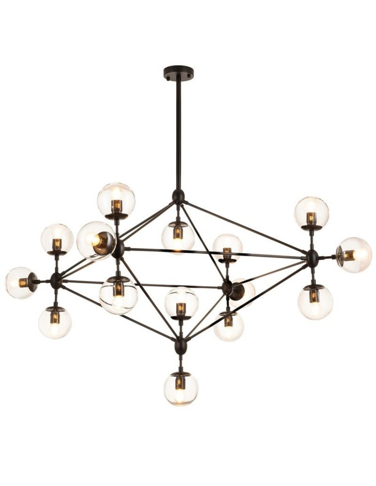 Step into Design Lampa wisząca ASTRIFERO-15 transparentno czarna 110cm (ST-9047-15 transparent) Step into Design Lampa wisząca ASTRIFERO-15 transparentno czarna 110cm (ST-9047-15 transparent)