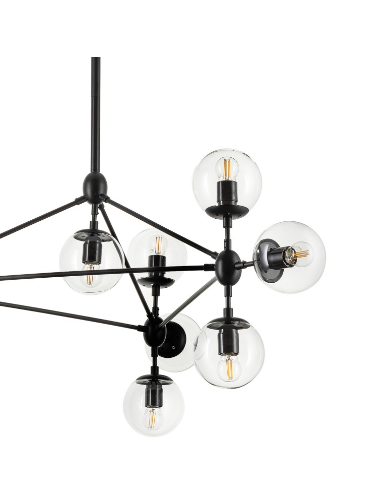 Step into Design Lampa wisząca ASTRIFERO-15 transparentno czarna 110cm (ST-9047-15 transparent) Step into Design Lampa wisząca ASTRIFERO-15 transparentno czarna 110cm (ST-9047-15 transparent)