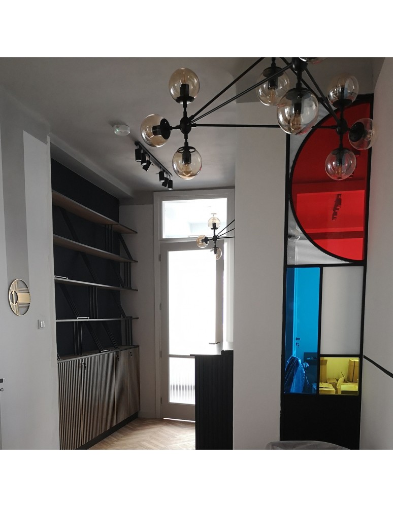 Step into Design Lampa wisząca ASTRIFERO-15 transparentno czarna 110cm (ST-9047-15 transparent) Step into Design Lampa wisząca ASTRIFERO-15 transparentno czarna 110cm (ST-9047-15 transparent)