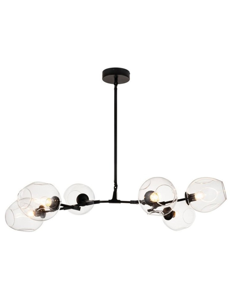 Step into Design Lampa wisząca MODERN ORCHID-6 transparentno czarna 130cm (ST-1232-6 TRANSPARENT) Step into Design Lampa wisząca MODERN ORCHID-6 transparentno czarna 130cm (ST-1232-6 TRANSPARENT)