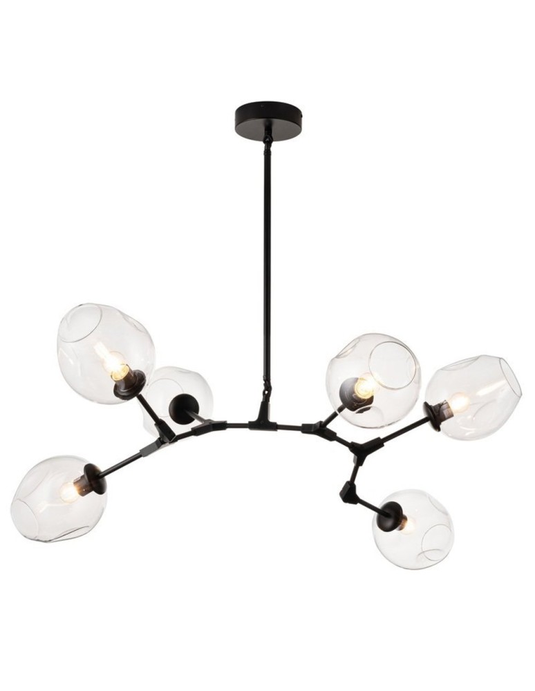 Step into Design Lampa wisząca MODERN ORCHID-6 transparentno czarna 130cm (ST-1232-6 TRANSPARENT) Step into Design Lampa wisząca MODERN ORCHID-6 transparentno czarna 130cm (ST-1232-6 TRANSPARENT)