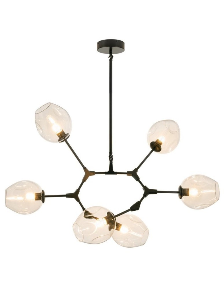 Step into Design Lampa wisząca MODERN ORCHID-6 transparentno czarna 130cm (ST-1232-6 TRANSPARENT) Step into Design Lampa wisząca MODERN ORCHID-6 transparentno czarna 130cm (ST-1232-6 TRANSPARENT)
