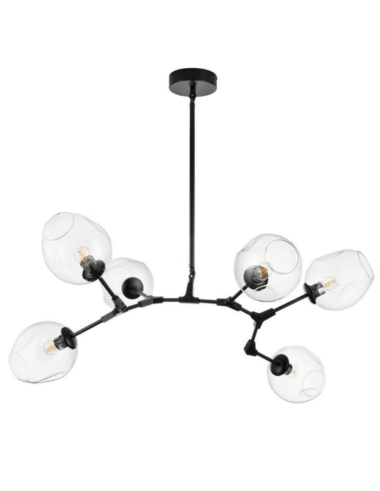 Step into Design Lampa wisząca MODERN ORCHID-6 transparentno czarna 130cm (ST-1232-6 TRANSPARENT) Step into Design Lampa wisząca MODERN ORCHID-6 transparentno czarna 130cm (ST-1232-6 TRANSPARENT)