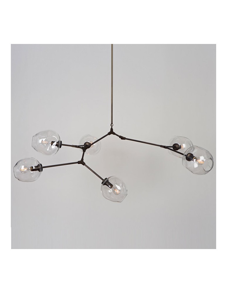 Step into Design Lampa wisząca MODERN ORCHID-6 transparentno czarna 130cm (ST-1232-6 TRANSPARENT) Step into Design Lampa wisząca MODERN ORCHID-6 transparentno czarna 130cm (ST-1232-6 TRANSPARENT)