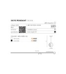 Lampy wiszące LED - Azzardo SKYE LED 12W 950lm 3000K Czarny Wisząca AZ4521 - produkt 4