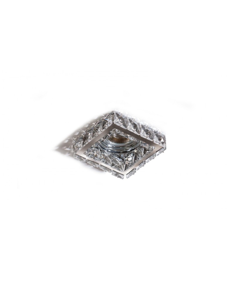 Lampy podtynkowe - oczka - Azzardo ESTER SQUARE 1 1xGU10 Chrom Wpuszczana AZ4410 - produkt kolory-swiatla.pl 1