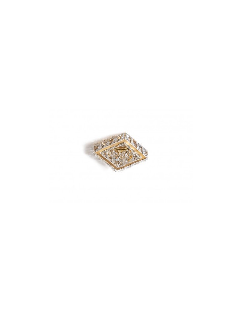Lampy podtynkowe - oczka - Azzardo ESTER SQUARE 1 1xGU10 Złoty Wpuszczana AZ4412 - produkt kolory-swiatla.pl 1