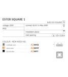 Lampy podtynkowe - oczka - Azzardo ESTER SQUARE 1 1xGU10 Złoty Wpuszczana AZ4412 - product 2