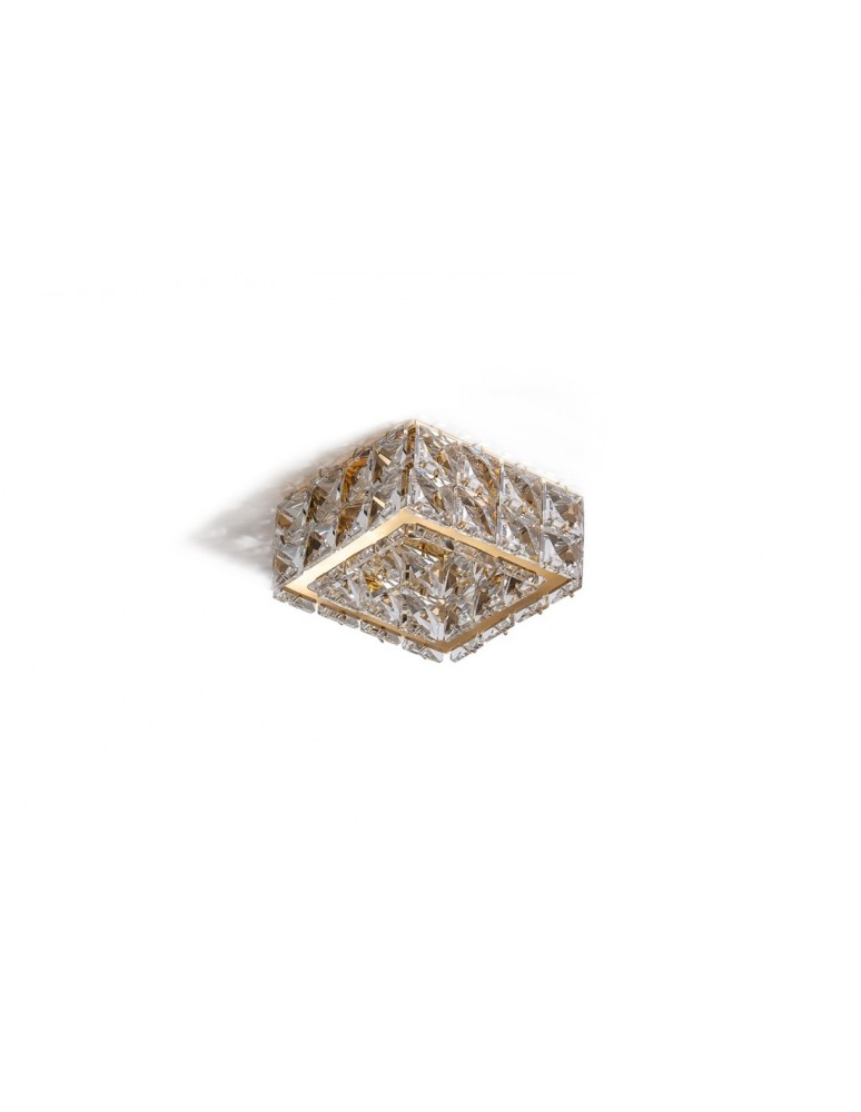 Lampy podtynkowe - oczka - Azzardo ESTER SQUARE 2 1xGU10 Złoty Wpuszczana AZ4415 - produkt kolory-swiatla.pl 1