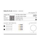 Plafony duże - Azzardo MALTA R60 LED 48W 4400lm 4000K Biały Sufitowa AZ4254 - produkt 4