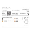 Lampy podtynkowe hermetyczne - Azzardo KASTORIA LED IP44 7W 550lm 3000K Czarny Wpuszczana AZ4389 - product 2
