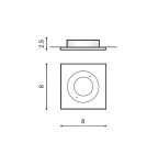 Lampy podtynkowe - oczka - Azzardo PABLO IP54 1xGU10 Czarny Wpuszczana AZ4140 - produkt 2