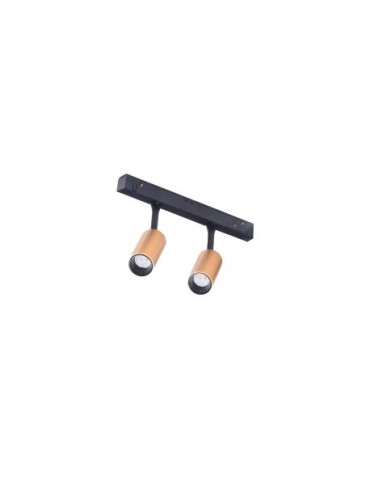 Azzardo NIKKI 2 TRACK MAGNETIC 2x3W 2x350lm 3000K Złoty/Czarny Reflektor AZ4594