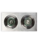 Lampy podtynkowe - oczka - Orlicki Design Fasto II Alluminio 2xGU10 max 8W LED 230V  OR83446 - product 1