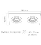 Lampy podtynkowe - oczka - Orlicki Design Fasto II Alluminio 2xGU10 max 8W LED 230V  OR83446 - product 3