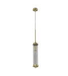 Lampy wiszące - Orlicki Design Fiatto l Old Gold 1xE14 max 12W LED 230V Złoty satynowy|Transparentny OR84368 - product 1