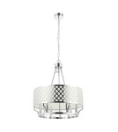 Lampy wiszące w stylu Hampton - Orlicki Design Verno Cromo 6xE14 max 12W LED 230V Chrom|Biały kremowy OR84375 - product 1