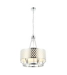 Lampy wiszące w stylu Hampton - Orlicki Design Verno Cromo 6xE14 max 12W LED 230V Chrom|Biały kremowy OR84375 - product 3