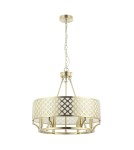 Żyrandole w stylu Hampton - Orlicki Design Verno Old Gold 6xE14 max 12W LED 230V Złoty satynowy|Biały kremowy OR84382 - product 1