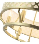 Żyrandole w stylu Hampton - Orlicki Design Verno Old Gold 6xE14 max 12W LED 230V Złoty satynowy|Biały kremowy OR84382 - product 5