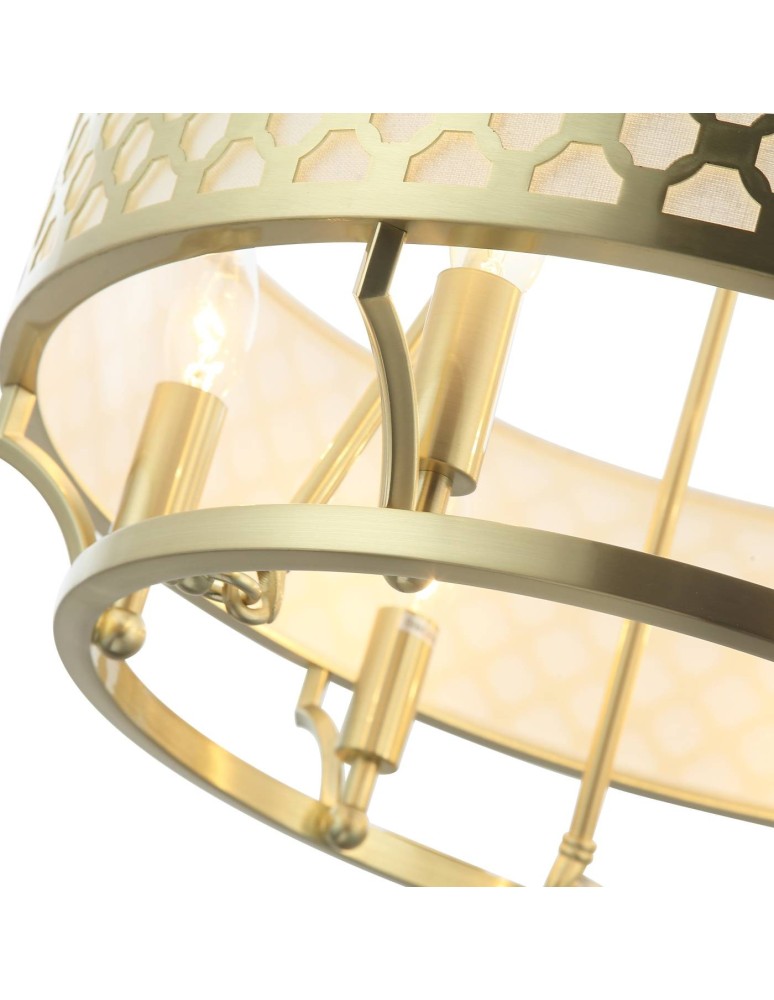 Orlicki Design Verno Old Gold 6xE14 max 12W LED 230V Złoty satynowy|Biały kremowy OR84382