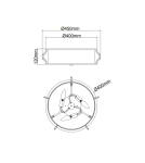 Lampy sufitowe Hampton - Orlicki Design Pirelo PL Cromo 3xE14 max 12W LED 230V Chrom|Biały kremowy OR84399 - product 5