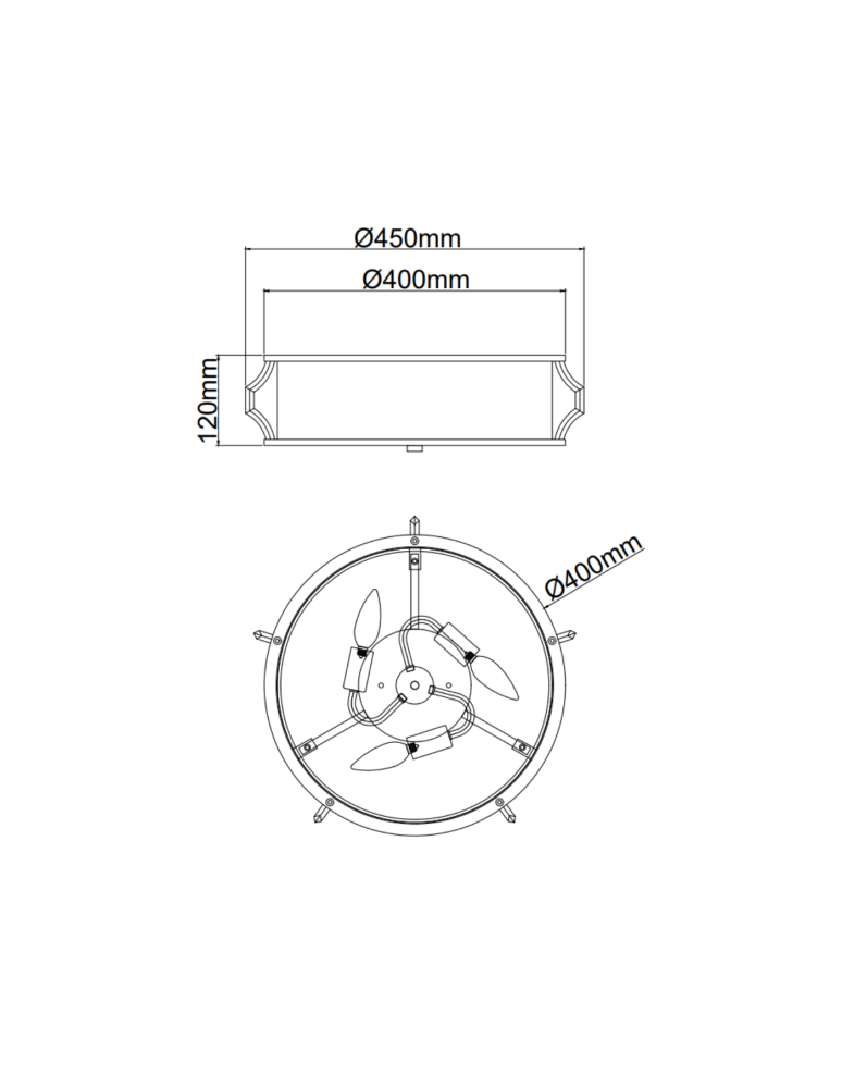 Orlicki Design Pirelo PL Cromo 3xE14 max 12W LED 230V Chrom|Biały kremowy OR84399