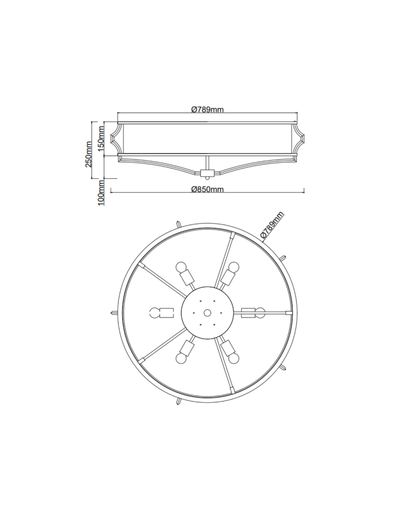 Orlicki Design Stesso PL Cromo L 6xE27 max 12W LED 230V Chrom|Biały kremowy|Biały matowy OR84429