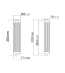 Kinkiety łazienkowe - Orlicki Design Fumi Parette Nero IP44 2xG9 max 8W LED 230V Czarny mat OR84498 - product 5