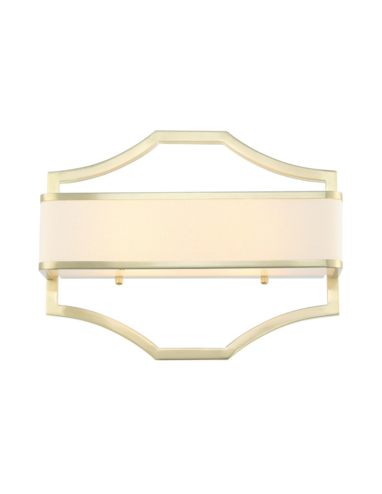 Kinkiety w stylu Hampton - Orlicki Design Gerdo Parette Old Gold 2xE14 max 12W LED 230V Złoty satynowy|Biały kremowy OR84511 - produkt kolory-swiatla.pl 1