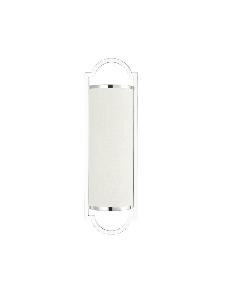 Kinkiety w stylu Hampton - Orlicki Design Libero Parette Cromo 2xE14 max 12W LED 230V Chrom|Biały kremowy OR84528 - produkt kolory-swiatla.pl 1
