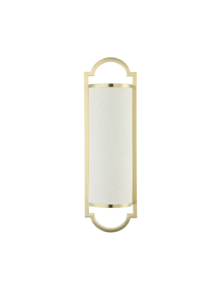 Kinkiety w stylu Hampton - Orlicki Design Libero Parette Old Gold 2xE14 max 12W LED 230V Złoto satynowe|Biały kremowy OR84542 - produkt kolory-swiatla.pl 1