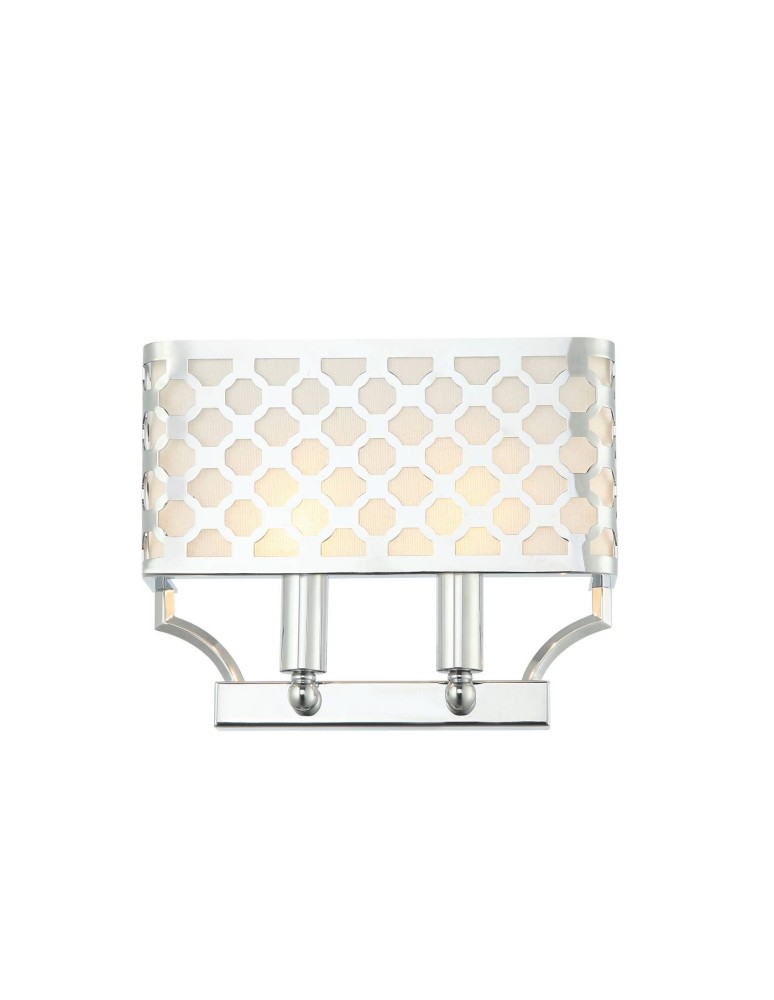 Kinkiety z abażurem - Orlicki Design Verno Parette Cromo 2xE14 max 12W LED 230V Chrom|Biały kremowy OR84597 - produkt kolory-swiatla.pl 1